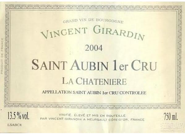 乔丹切特尼拉一级园干白Domaine Vincent Girardin La Chateniere Premier Cru