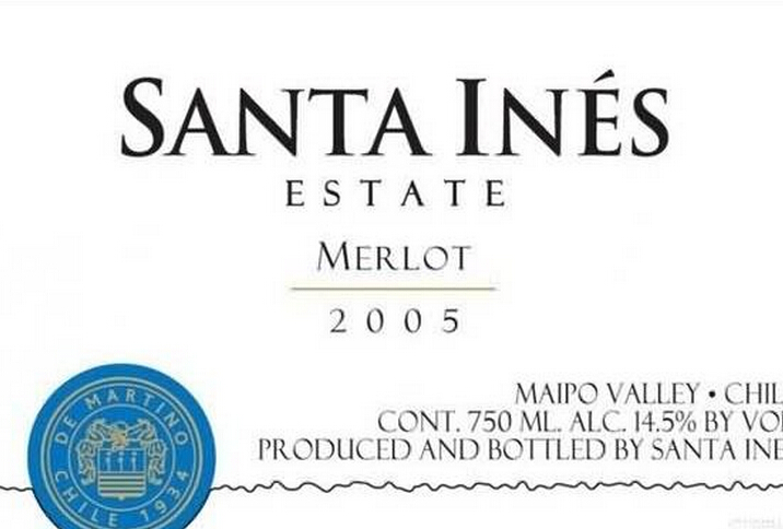 圣伊内斯庄园梅洛干红Santa Ines Estate Merlot