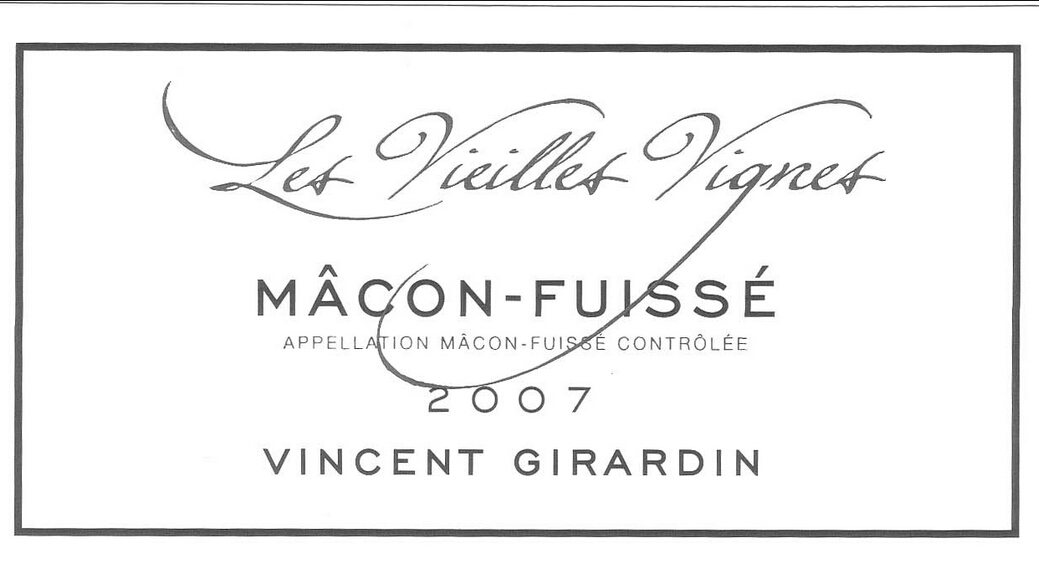 乔丹梅肯老藤精酿波里府水干白Domaine Vincent Girardin Macon Fuisse Les Vieilles Vignes