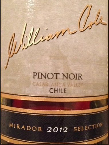 威廉姆·柯洛米拉多精选黑皮诺干红William Cole Mirador Selection Pinot Noir