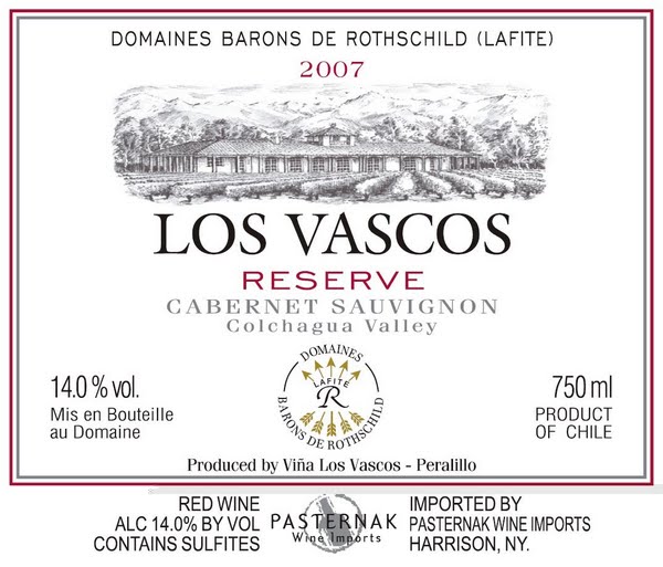 巴斯克赤霞珠珍藏干红Los Vascos Reserve Cabernet Sauvignon