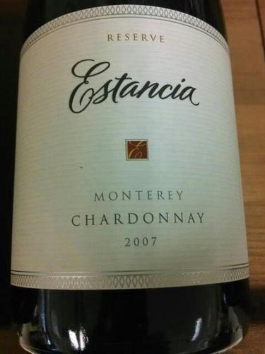 埃斯坦西亚珍藏霞多丽干白Estancia Estates Reserve Chardonnay