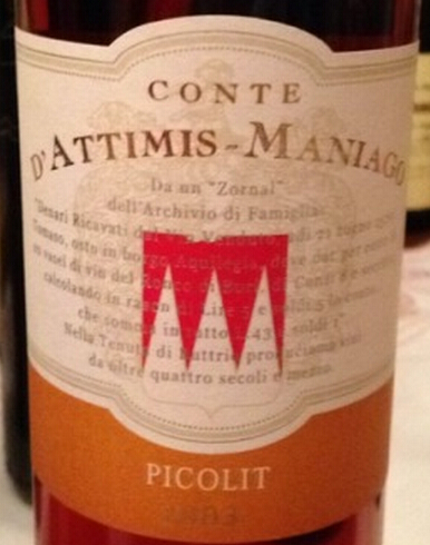 曼尼哥皮科里特甜白Conte d'Attimis-Maniago Picolit