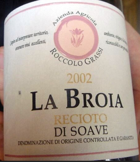 洛卡拉波罗雷乔托索阿维甜白Roccolo Grassi LA BROIA Recioto di Soave