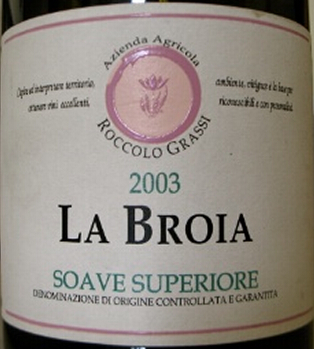 洛卡拉波罗超级索阿维干白Roccolo Grassi La Broia Soave Superiore