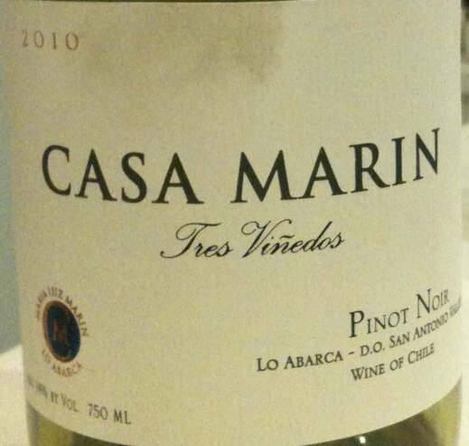 卡萨玛丽卡塔赫纳三园黑皮诺干红Vina Casa Marin Cartagena Tres Vinedos Pinot Noir