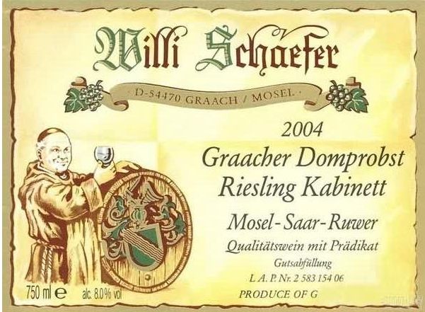 舍费尔格拉齐多普斯特园雷司令半干白Weingut Willi Schaefer Graacher Domprobst Riesling Kabinett