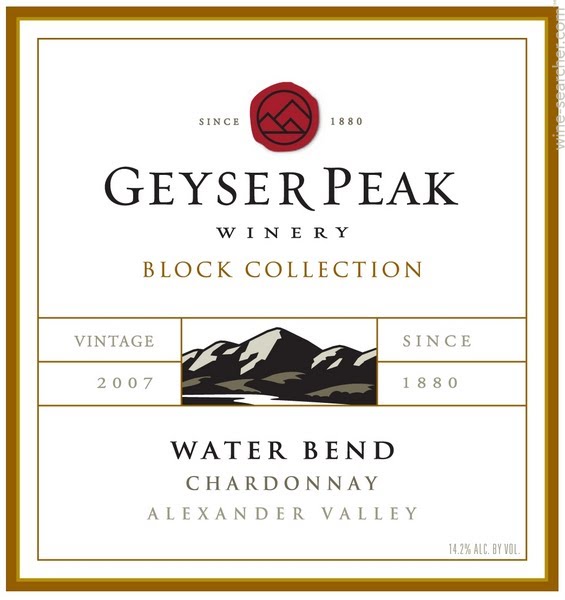 盖世峰精选系列水弯霞多丽干白Geyser Peak Block Collection Water Bend Chardonnay