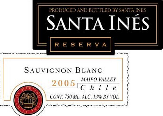 圣伊内斯珍藏长相思干白Santa Ines Reserva Sauvignon Blanc