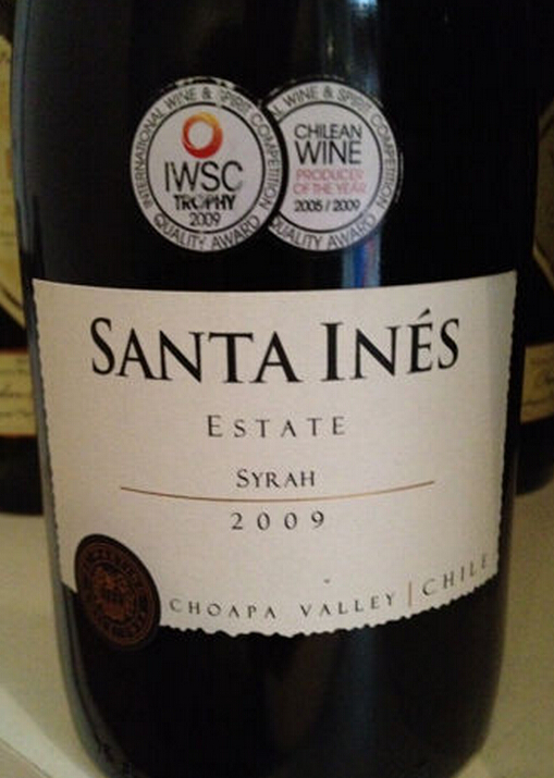 圣伊内斯庄园西拉干红Santa Ines Estate Syrah