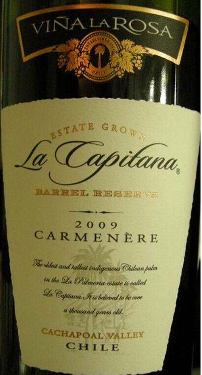 罗莎卡普塔纳橡木桶珍藏佳美娜干红Vina La Rosa La Capitana Barrel Reserve Carmenere