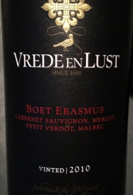 寻迹罗达玻埃特伊拉兹马斯干红Vrede en Lust Boet Erasmus