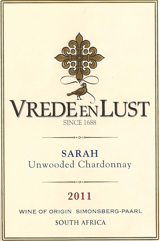 寻迹罗达莎拉霞多丽干白（未经橡木）Vrede en Lust Sarah Unwooded Chardonnay