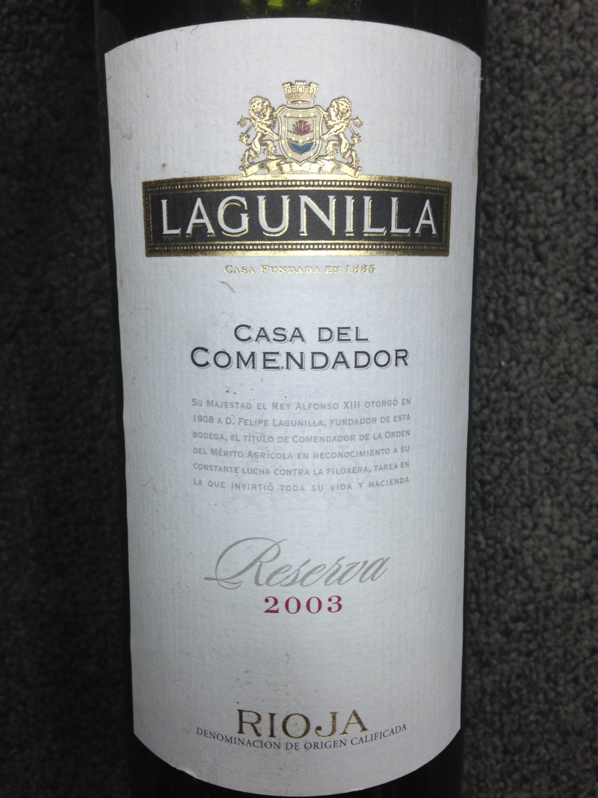 拉古尼利亚卡萨珍藏干红Lagunilla casa del comendador Reserva 