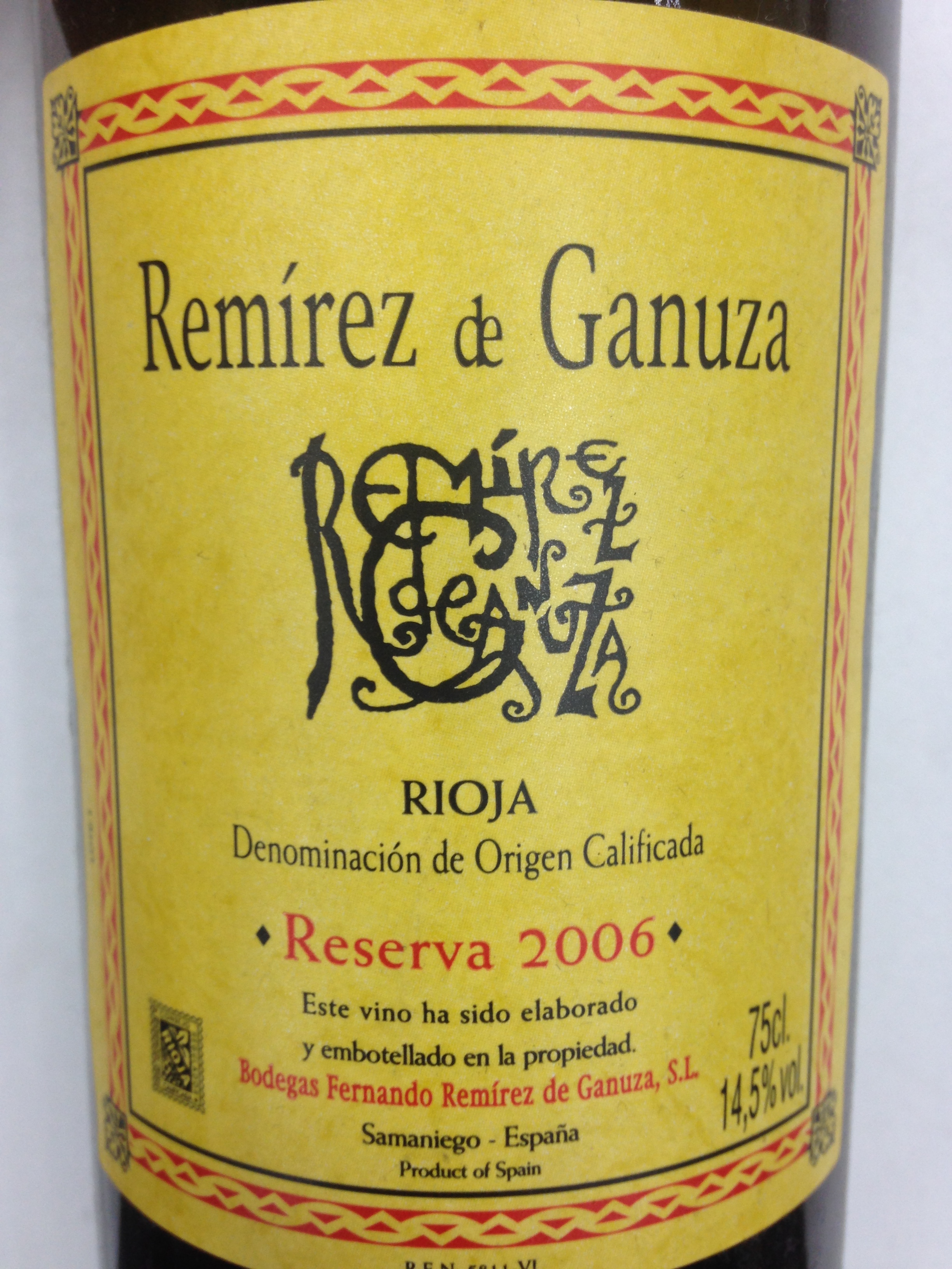 甘露莎珍藏干红Remirez de Ganuza Reserva