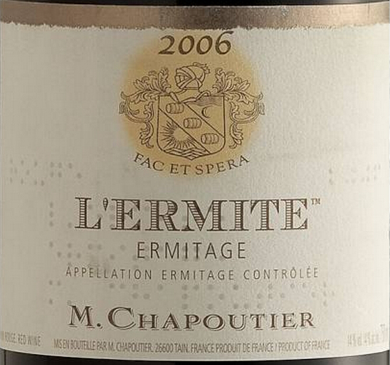 莎普蒂尔隐修士干红M. Chapoutier L'Ermite