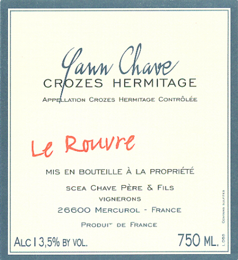 雅恩沙芙若夫干红Yann Chave Le Rouvre Crozes-Hermitage