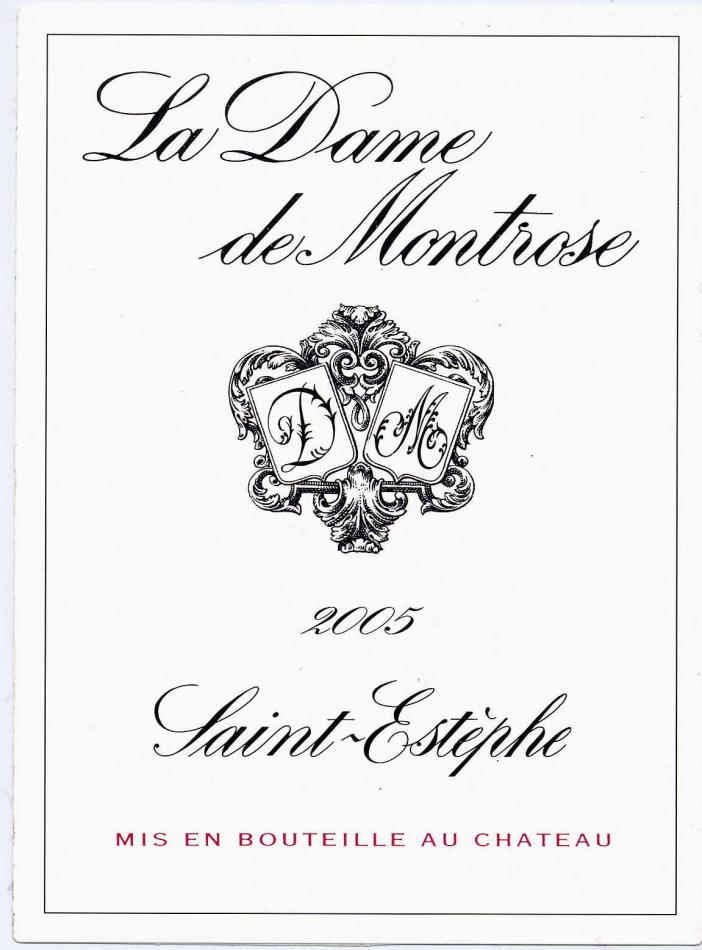 梦玫瑰酒庄副牌干红La Dame de Montrose
