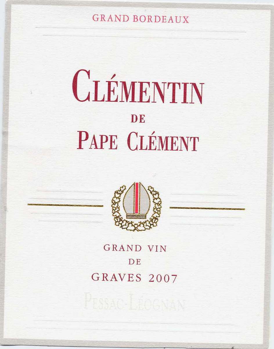 克莱蒙丹干红Le Clementin de Pape-Clement