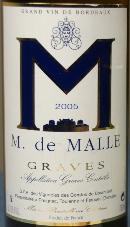 马乐酒庄干白Chateau de Malle 'M de Malle'