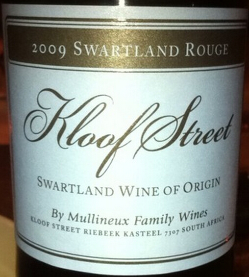 马利诺峡谷街斯瓦特兰干红Mullineux Kloof Street Swartland Rouge