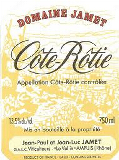 杰美特考洛特干红Domaine Jamet Cote Rotie