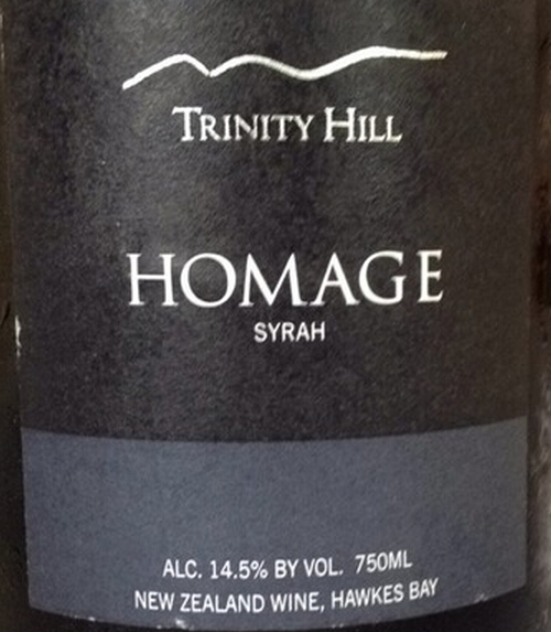 三圣山酒庄尊享西拉干红Trinity Hill Homage Syrah