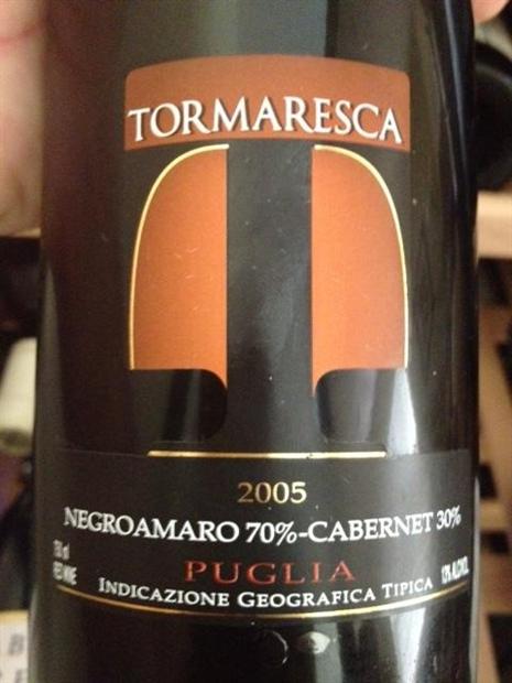 瑞斯卡黑曼罗赤霞珠干红Tormaresca Negroamaro Cabernet