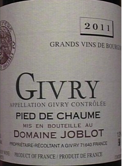 杰布罗庄园吉弗里皮耶桑干红Domaine Joblot Givry Pied de Chaume	