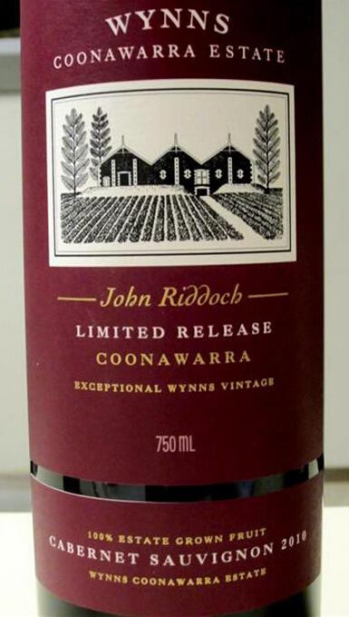 酝思库瓦拉山庄约翰路德池赤霞珠干红Wynns Coonawarra Estate John Riddoch Cabernet Sauvignon