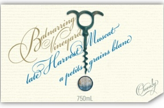 奇利巴尔纳宁园晚收小粒白麝香甜白Quealy Balnarring Vineyard Late Harvest Muscat Blanc a Petits Grains