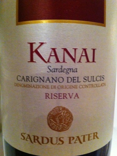 佩特卡奈佳丽酿干红Cantina Sardus Pater  Kanai Carignano del Sulcis Riserva