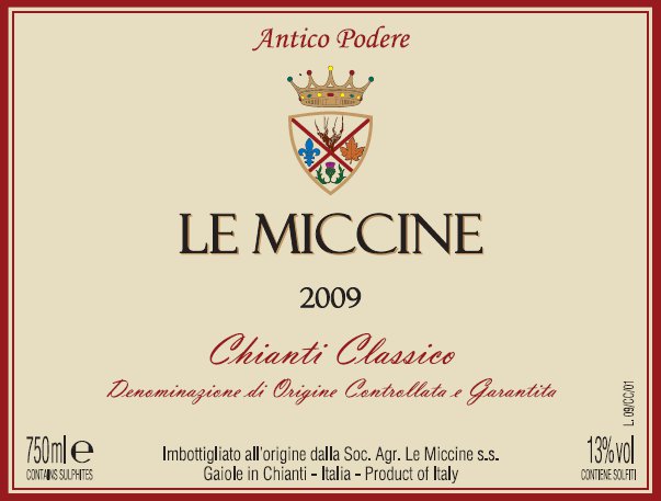 麦千尼吉诺经典基安蒂干红Le Miccine Chianti Classico da Gino