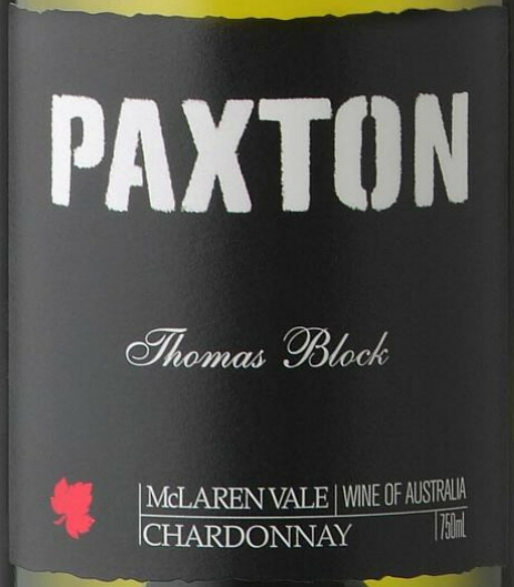 帕克斯顿汤姆斯园霞多丽干白Paxton Thomas Block Chardonnay