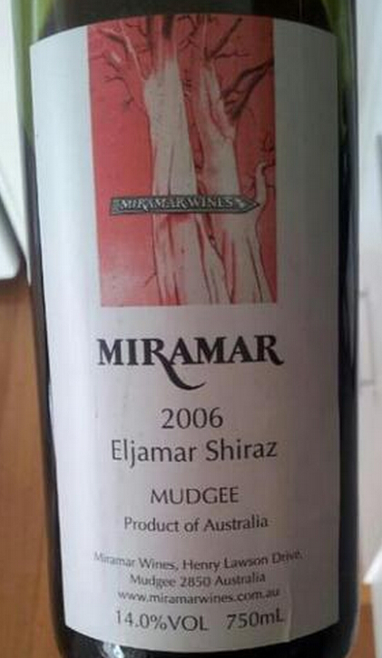 米拉艾雅玛西拉干红Miramar Wines Eljamar Shiraz