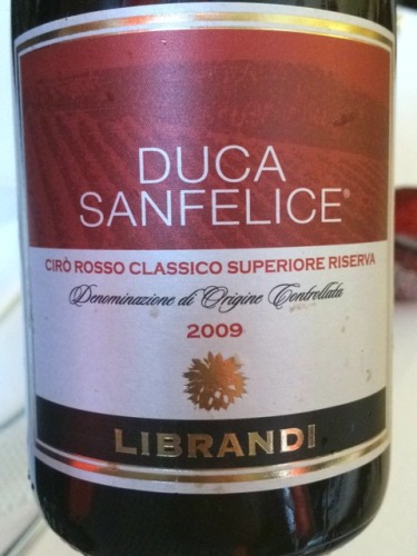 黎伯兰迪切洛珍藏干红Librandi Duca Sanfelice Ciro Rosso Classico Superiore Riserva DOC