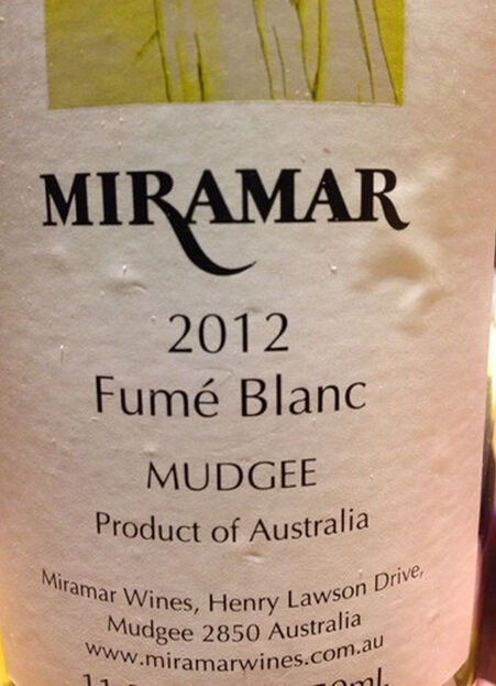 米拉玛白富美干白Miramar Wines Fume Blanc