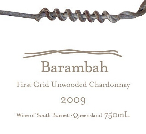 巴拉巴赫第一栅霞多丽干白（未经橡木桶）Barambah First Grid Unwooded Chardonnay