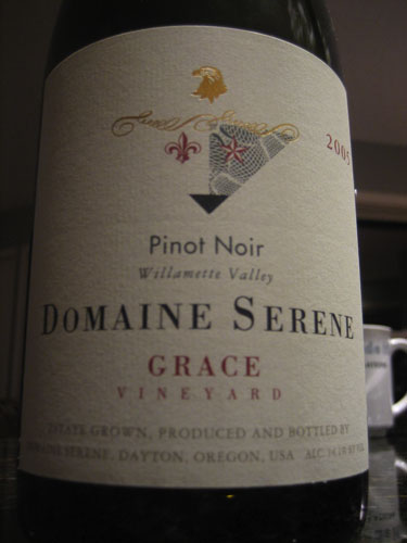 安详雅园黑皮诺干红Domaine Serene Grace Vineyard Pinot Noir