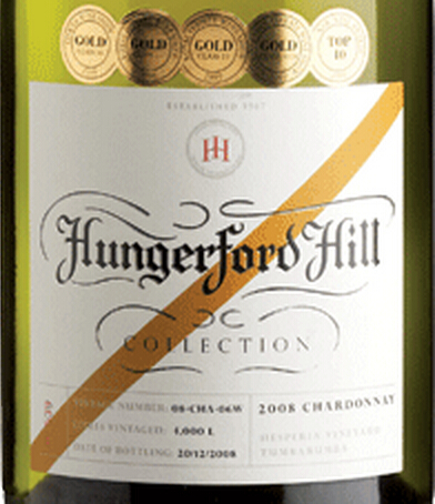 恒福山收藏霞多丽干白Hungerford Hill Collection Chardonnay