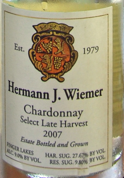 赫尔曼晚熟霞多丽干白Hermann J. Wiemer Select Late Harvest Chardonnay