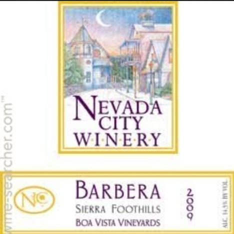 内华达维斯塔庄园巴贝拉干红Nevada City Winery Boa Vista Vineyards Barbera