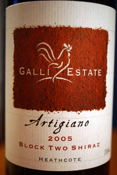 加利阿提基诺2西拉干红Galli Estate Artigiano Block Two Shiraz