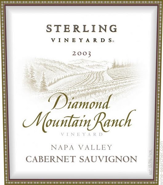 史特林钻石山赤霞珠干红Sterling Vineyards Diamond Mountain Ranch Vineyard Cabernet Sauvignon