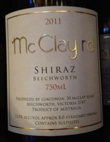 吉宫玛克雷路西拉干红Giaconda McClay Road Shiraz