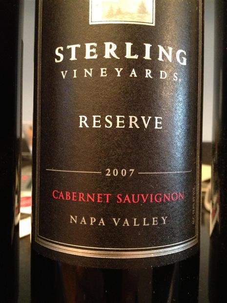 史特林珍藏赤霞珠干红Sterling Vineyards Reserve Cabernet Sauvignon