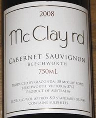 吉宫玛克雷路赤霞珠干红Giaconda McClay Road Cabernet Sauvignon