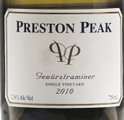 普雷斯顿峰琼瑶浆干白Preston Peak Gewurztraminer