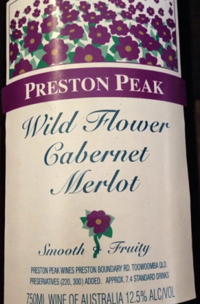 普雷斯顿峰野花赤霞珠梅洛干红Preston Peak Wildflower Cabernet Merlot