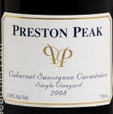 普雷斯顿峰赤霞珠佳美娜干红Preston Peak Cabernet Sauvignon Carmenere